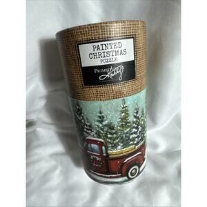 Painted Christmas 1000 Pc Puzzle Red Truck Primitives By Kathy 27’x 20’ NIB NEW